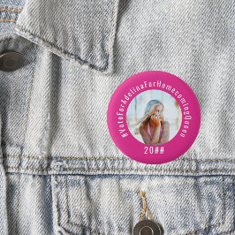 Pink Vote Homecomoming Queen Pink HOCO Foto Button