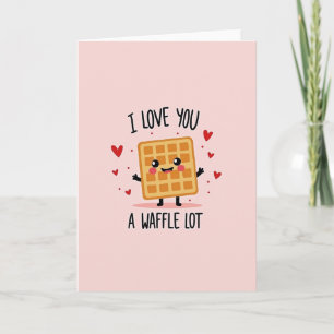 Pink Waffle Lot Love You Karte