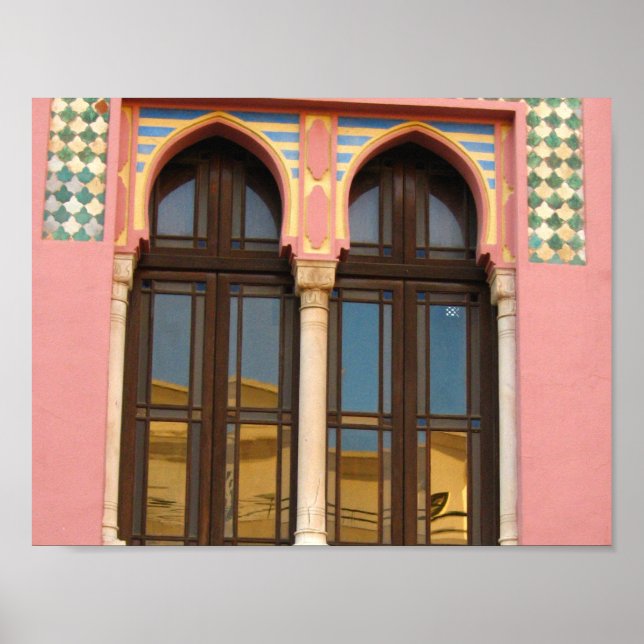 Pink Wall Window Foto Value Poster Paper (Matte) (Vorne)