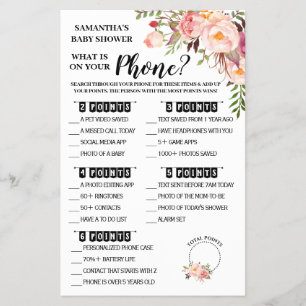 Pink Was auf Ihrer Handy-Duschkarte steht Flyer