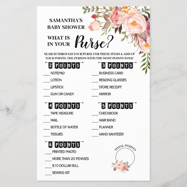 Pink Was ist in Ihrer Geldbörse? Flyer (Vorne)