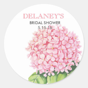 Pink Wassercolor Hydrangea Stickers