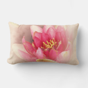 Pink Wasserlilie Pastell Lumbar Kissen