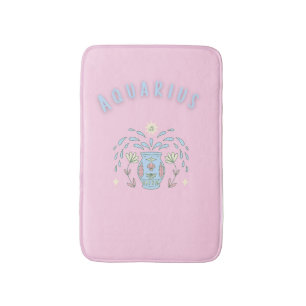 Pink Wassermann, Sternzeichen, Sternzeichen-Druck  Badematte