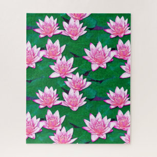 Pink Water Lilie auf einem Teich