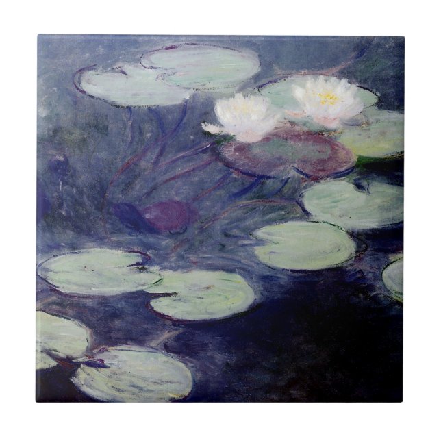 Pink Water-Lilies: 1897-99 von Monet Fliese (Vorderseite)