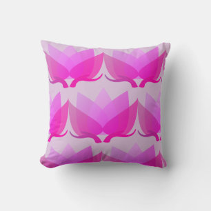 Pink Water Lilies und Zen Lotus Kissen
