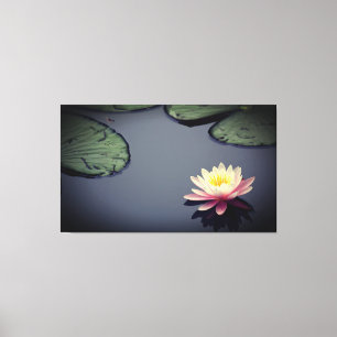 Pink Water Lily Foto Leinwanddruck