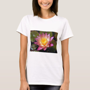Pink Water Lily Foto T-Shirt