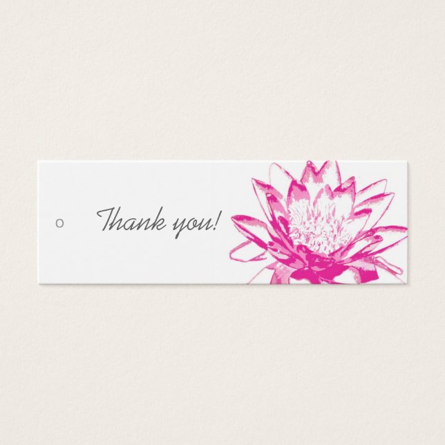 Pink Water Lily Gift Tags (Vorderseite)