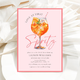 Pink Watercolor Aperol Spritz Brautparty Einladung