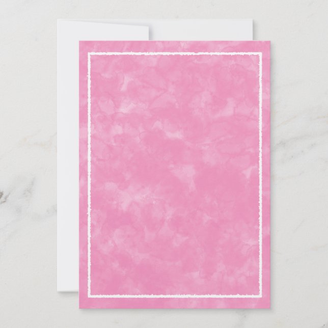 Pink Watercolor Baby Duschkopf Rechteck Vorlage (Vorderseite)