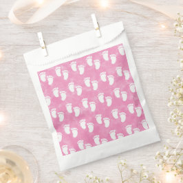 Pink Watercolor Babydusche Muster Geschenktütchen