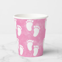 Pink Watercolor Babydusche Muster