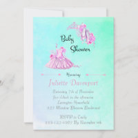Pink Watercolor Ballett Princess Baby Dusche