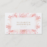 Pink Watercolor Blume Lilies Business Card