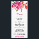 Pink Watercolor Blume Posy Wedding Menu Card Menükarte<br><div class="desc">Diese Karte ist Teil einer Hochzeitssuite. Matching Artikel sind in meinem Geschäft verfügbar.</div>