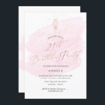 Pink Watercolor Champagne Glass Bubbles Einladung<br><div class="desc">PixDezines pink watercolor and rose champagne bubbles with luxury calligraphy added elegance for the 21st Birthday Party.  DIY 1-0,  enable with eye icons,  copy and paste for double digits.

Copyright © 2019 PixDezines™  All rights reserved.</div>