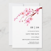 Pink Watercolor Cherry Blossom