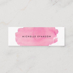 PInk Watercolor Creative Mini Visitenkarte