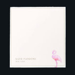 Pink Watercolor Flamingo Notepad Notizblock<br><div class="desc">Künstlerisch rosa Aquarellbramingo. Für zusätzliche Match-Marketing-Materialien,  individuelle Gestaltung oder Logo-Anfrage,  kontaktieren Sie mich bitte unter maurareed.designs@gmail.com und ich werde innerhalb von 24 Stunden antworten. Für den Versand,  Fragen und Preise der Karten wenden Sie sich bitte direkt an Zazzle.</div>