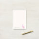 Pink Watercolor Flamingo Notepad Post-it Klebezettel (Auf Schreibtisch)