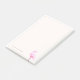 Pink Watercolor Flamingo Notepad Post-it Klebezettel (angewinkelt)