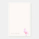 Pink Watercolor Flamingo Notepad Post-it Klebezettel (Vorderseite)