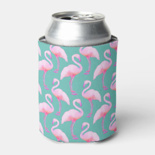 Pink Watercolor Flamingo Tissue Dosenkühler