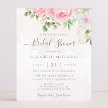 Pink Watercolor Floral Bridal Shower<br><div class="desc">An elegant floral bridal shower zur Einladung featuring pink watercolor flowers with modern handwritten calligraphy.</div>