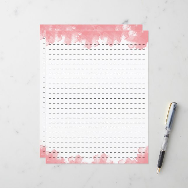 Pink Watercolor gestrichelte Papiertaschentücher (Vorderseite/Rückseite Beispiel)