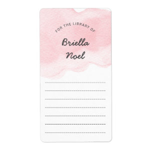 Pink Watercolor Girl Babydusche
