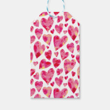 Pink Watercolor Liebe Herzmuster
