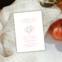 Pink Watercolor Moderne Kleine Koch Kinderdusche