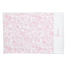Pink Watercolor Muster NAME Sweet Girl Decor Kissenbezug