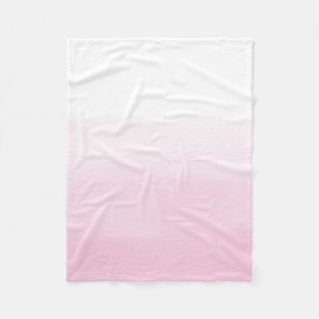 Pink Watercolor Ombre Fleecedecke (Vorderseite)