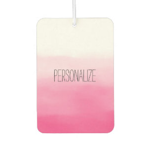 Pink Watercolor Ombre Personalisiert Autolufterfrischer