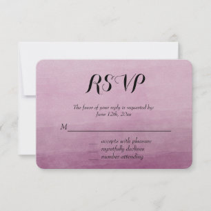Pink Watercolor Ombre UAWG RSVP Karte