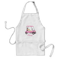 Pink Watercolor Personalisiert Name Golf Cart