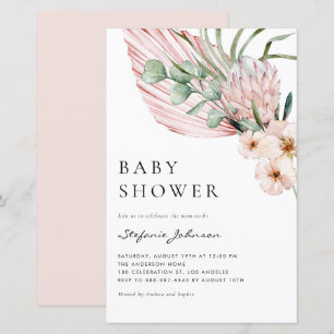 Pink Watercolor Protea Sommerliches Brautparty ein