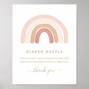 Pink Watercolor Rainbow Baby Dusche Windelwanne Wi Poster