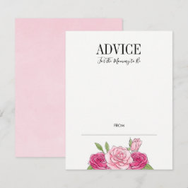 Pink Watercolor Rose Babyduschberatungskarte Einladung