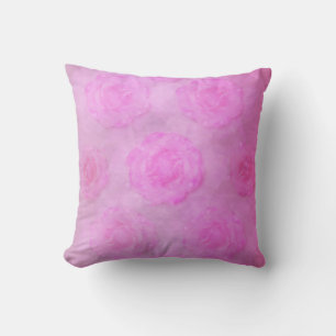 PINK Watercolor Rose Kissen