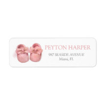 Pink Watercolor Shoes Babydusche