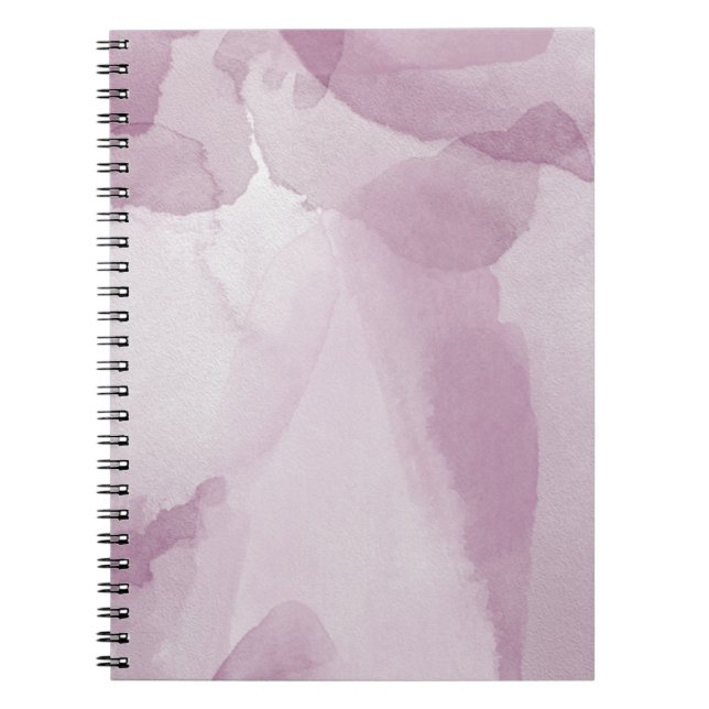 Pink Watercolor Spiral Foto Notebook (80 Seiten) Notizblock (Vorderseite)