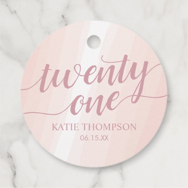 Pink Watercolor Splash Geschenkanhänger (Rückseite)