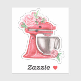 Pink Watercolor Standmixer Aufkleber