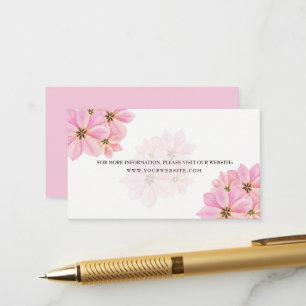 Pink Watercolor Tulips Hochzeitkarte Begleitkarte