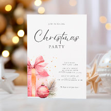 Pink Watercolor Weihnachts-Party