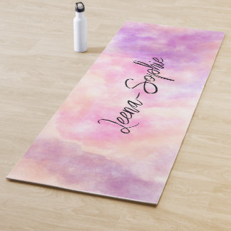 Pink watercolor  yogamatte